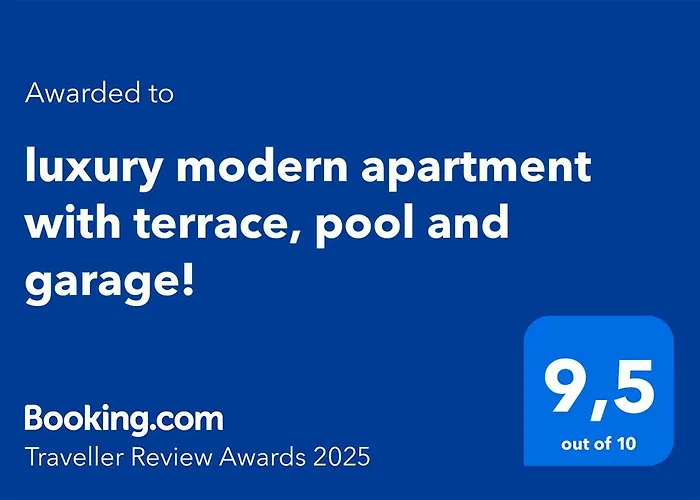 Luxury Modern Apartment With Terrace, Pool And Garage!